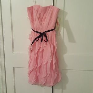 NWT pink chiffon dress